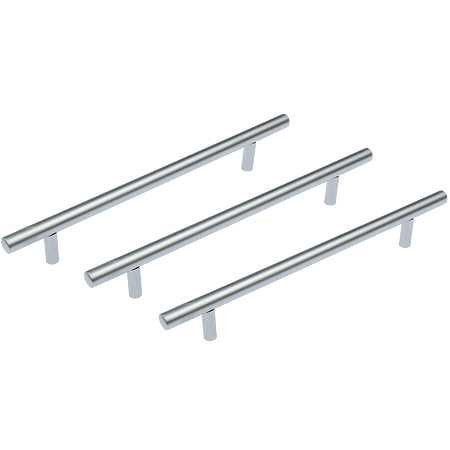 Maner cilindric otel D10 mm, 160 mm, mat-crom
