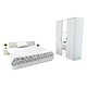 Dormitor modern Mini Duo alb, dulap cu 3 oglinzi, pat cu 2 polite, pal melaminat Dormitor modern Mini Duo alb, dulap cu 3 oglinzi, pat cu 2 polite, pal melaminat