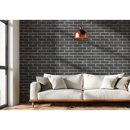 Caramida decorativa Modulo Chester Black, exterior/interior, montaj cu rost tip placa cu placa, nuante de negru deschis, 22 x 6,5 x 1,6 cm