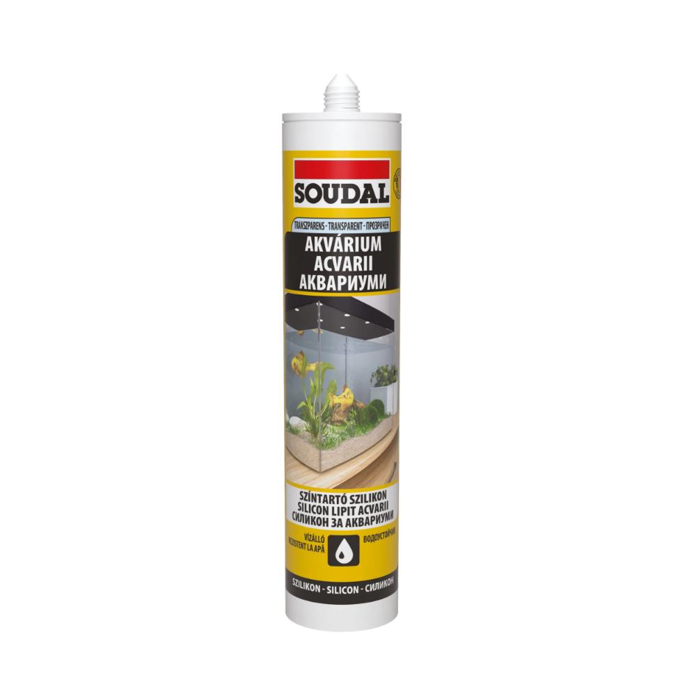 Silicon pentru acvarii Soudal, transparent, 280 ml