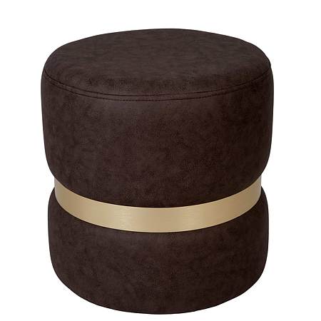 Taburet Ring, inel auriu, stofa maro M612, rotund, 38 x 38 x 40 cm Taburet Ring, inel auriu, stofa maro M612, rotund, 38 x 38 x 40 cm