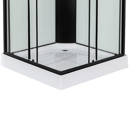 Cabina de dus Sanotechnik Mono Black 2, patrata, sticla 5 mm, Easy-Clean, profile aluminiu negre mate, hidromasaj, 100 x 100 x 215 cm