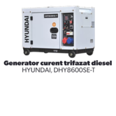 Generator de curent trifazat cu motor diesel HYUNDAI DHY8600SE-T
