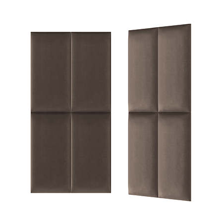 Panou decorativ tapitat, Simple R26, maro, dreptunghi, 600 x 300 x 37 mm