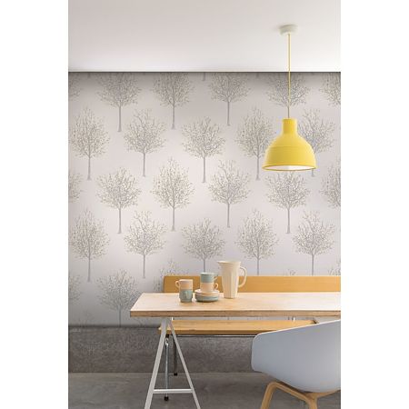 Tapet vinil Grandeco Nordic Elegance, NG2101, maro/bej, model copaci, 10 x 0.53 m