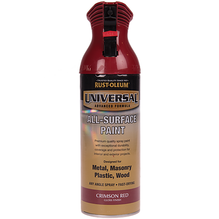 Vopsea spray universala Rust-Oleum, rosu crimson, lucios, interior/exterior, 400 ml