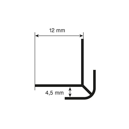 Profil de colt exterior Rocko Tiles, aluminiu anodizat, negru, 2800 mm