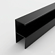 Profil aluminiu tip maner Y, negru, fara perie, 2.5 m