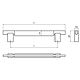 Maner din aluminiu cu terminatii FA6352 160 mm, crom/crom mat