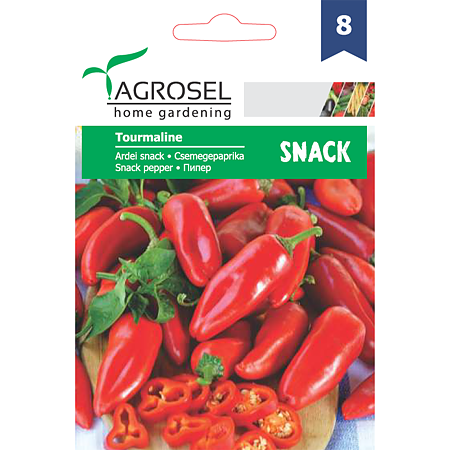 Seminte de ardei rosu Tourmaline-Snack Agrosel, 0.1 g