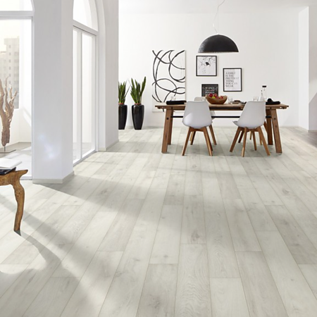 Parchet laminat 12 mm Kronospan Atlantic K336, nuanta deschisa, stejar iceberg, clasa de trafic 33, click 2go, 1285 x 192 mm