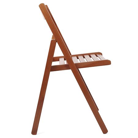 Scaun pliabil lemn Basic, ciresc, sezut de lemn, 79 x 42 cm