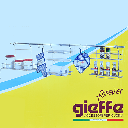 Kit accesorii bucatarie Indinspensabile cu suport rola, suport mirodenii si carlige