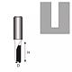 Freza lemn Dedra, otel, 1 muchie tungsten, prindere standard, 8 x 3.96 mm
