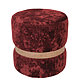 Taburet Ring, inel stejar, catifea visiniu E42, rotund, 38 x 38 x 40 cm