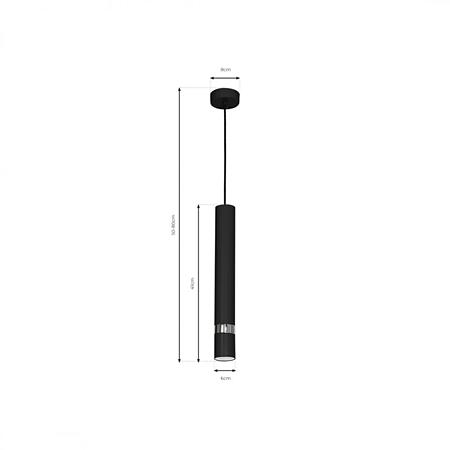 Suspensie Joker, 1xGU10, metal, negru/crom