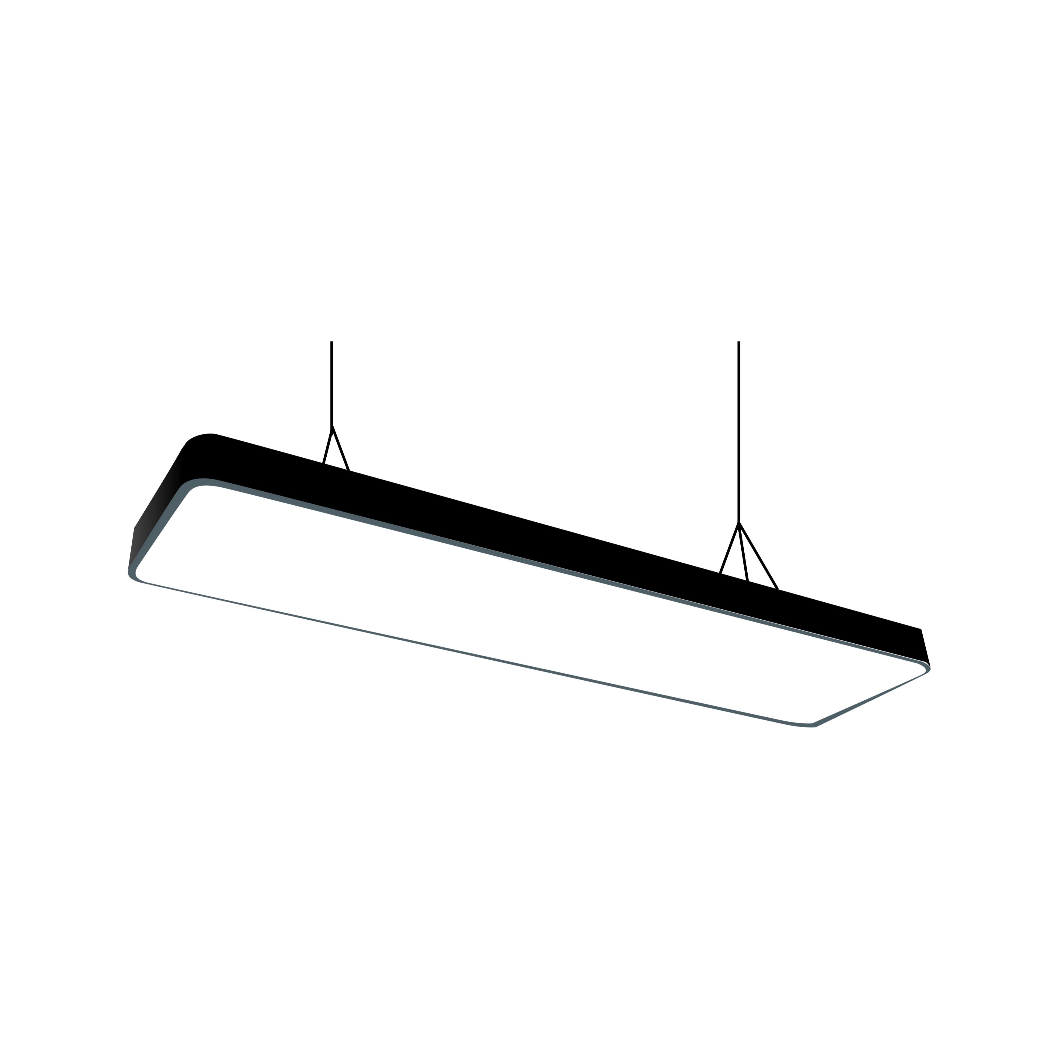 Lampa LED de birou Fucida FD-48W/200A/865L/BK, 48 W, negru, 1200 x 200 x 55 mm 1200