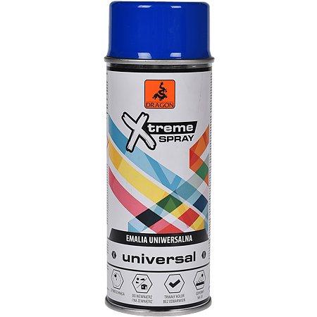 Vopsea spray universala Dragon Xtreme, bleu inchis, lucios, interior/exterior, 400 ml