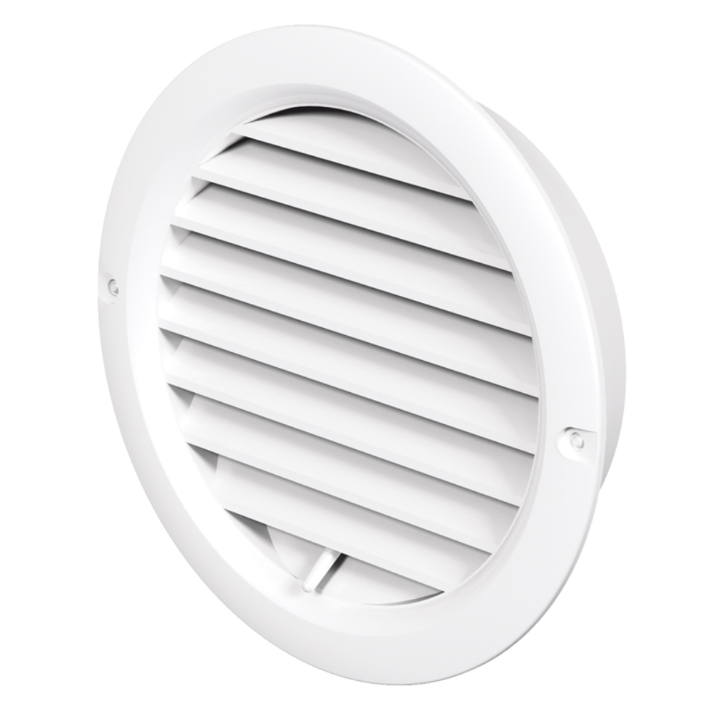 Grila circulara cu reglaj Vents, PVC, alb, 100 mm