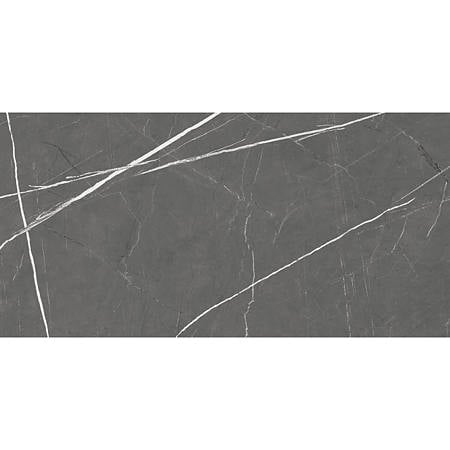Gresie portelanata exterior/interior Altica Dark Glossy, rectificata, lucios, gri, 60 x 120 cm