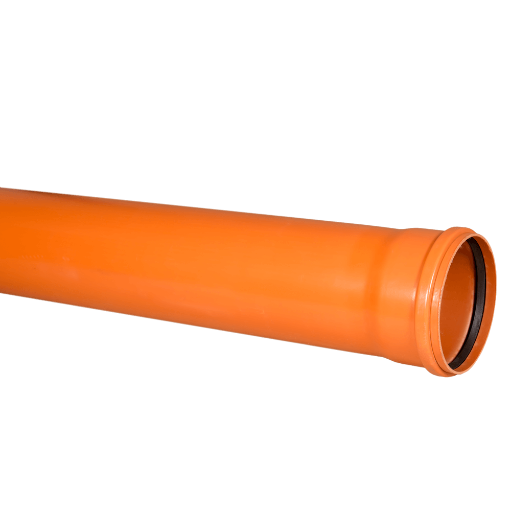 Teava PVC SN2 Valplast, canalizare exterioara, cu mufa si garnitura, diametru 110 mm, 4 m