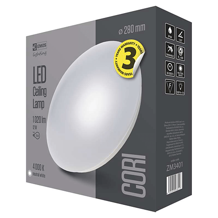 Aplica LED, Emos Cori ZM3401, 1xLED, 12 W, 1020 lm, 280 × 95 mm