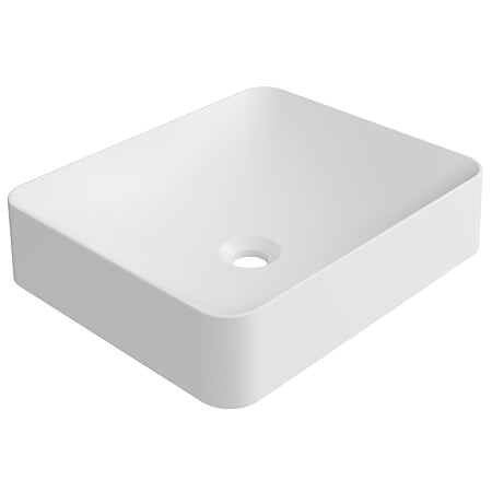 Lavoar dreptunghiular Marmite WB 450C Octavia, din compozit mineral, fara preaplin, montaj pe blat, alb mat, 450 x 380 x 105 mm