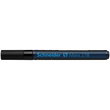 Marker permanent Schneider, varf subtire, 0.8 mm, cu vopsea neagra
