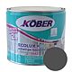 Email Kober Ecolux Kolor, pentru lemn/metal, interior/exterior, pe baza de apa, mat, gri antracit, 2.5 l