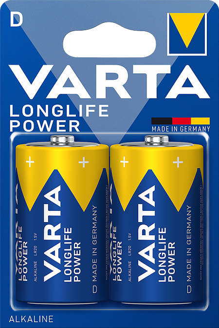 Baterii Varta Longlife Power, alcaline, D, 2 buc