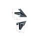 Poarta pietonala prefabricata metalica Poseidon, aluminiu, gri antracit, 900 x 1800 mm