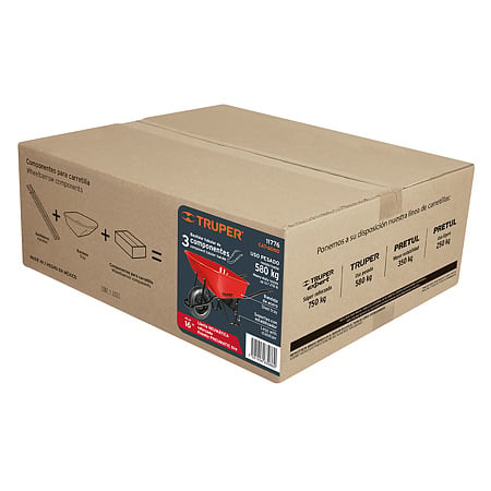 Roaba profesionala Truper, anvelopa pneumatica, cadru tubular, 100 l