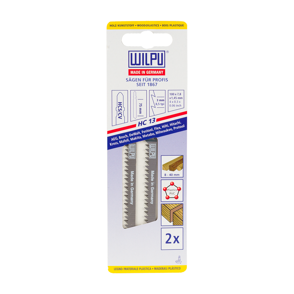 Set doua lame pentru fierastrau Wilpu, 100 x 3.0 mm