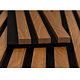 Panou riflaj acustic 171 teck, MDF, suport feltru 8 mm, interior, 2600 x 144 x 20 mm