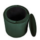 Taburet Nadia, stofa verde H56, cu spatiu depozitare, rotund, 37 x 37 x 42 cm