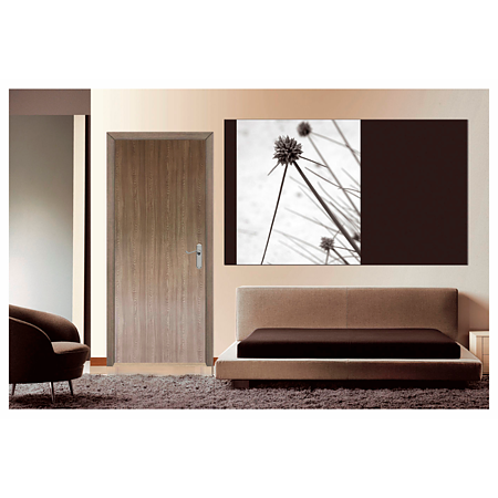 Usa interior celulara Pamate M050, model plina, reversibila, MDF, stejar auriu, toc fix, 200 x 80 cm x 3.5 cm