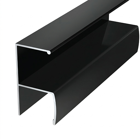 Profil aluminiu tip maner Y Eco, negru, fara perie, 3 m