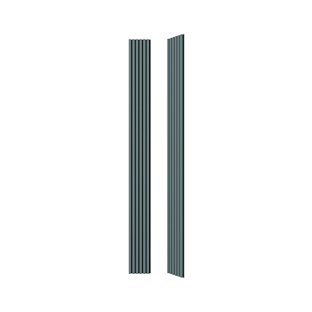 Panou decorativ Linea Acustic, 6 lamele, MDF, albastru fum/negru, interior, 265 x 24.5 x 2.2 cm