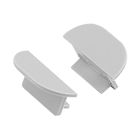 Set terminatii profil aluminiu, pentru banda LED incastrata, gri, 16 mm Set terminatii profil aluminiu, pentru banda LED incastrata, gri, 16 mm