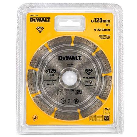 Disc diamantat segmentat DeWalt DT3711, 125 x 22,2 x 1.8 mm 