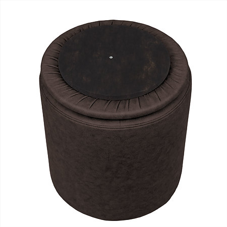 Taburet Nadia, stofa maro M612, cu spatiu depozitare, rotund, 37 x 37 x 42 cm Taburet Nadia, stofa maro M612, cu spatiu depozitare, rotund, 37 x 37 x 42 cm