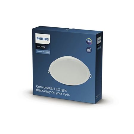Spot rotund LED integrat Philips Meson, 23,5W, 1700 lm, A+, IP20, lumina alba calda 3000K, D 21,5 cm
