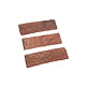 Caramida decorativa Modulo Aurora Red, exterior/interior, montaj cu rost tip placa cu placa, nuante de maro roscat, 21,2 x 6 x 1,5 cm