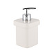 Dispenser de perete sapun lichid Romtatay Flat, ceramica, alb, 9x10.5x15 cm