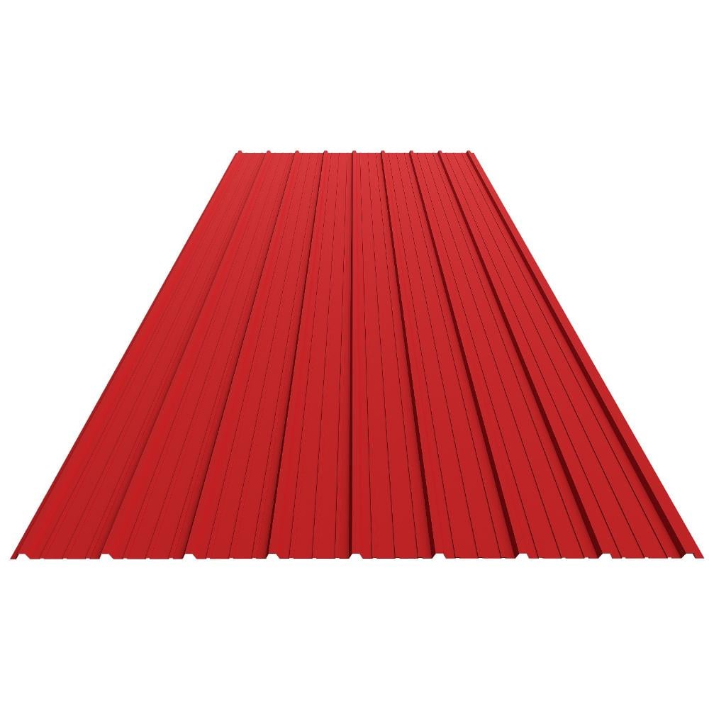 Tabla cutata zincata G10, rosu RAL 3011, inaltime cuta 10 mm, 2000 x 910 x 0.35 mm