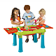 Masuta activitati creative copii, Keter Creative Fun Table, plastic, 79x56x50cm, rosu/turcoaz