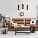 Suspensie Vidar, 3xGU10, metal/lemn, negru/auriu