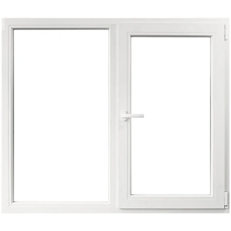 Fereastra PVC, 5 camere, deschidere dreapta oscilobatant, alb, 125 x 115 cm