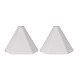 Set colturi exterioare profil inaltator blat de bucatarie, plastic, argintiu, 2 bucati