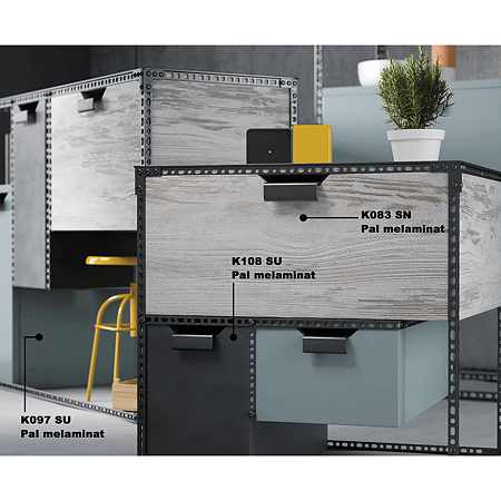 Pal melaminat Kronospan, Albastru amurg K097 SU, 2800 x 2070 x 18 mm